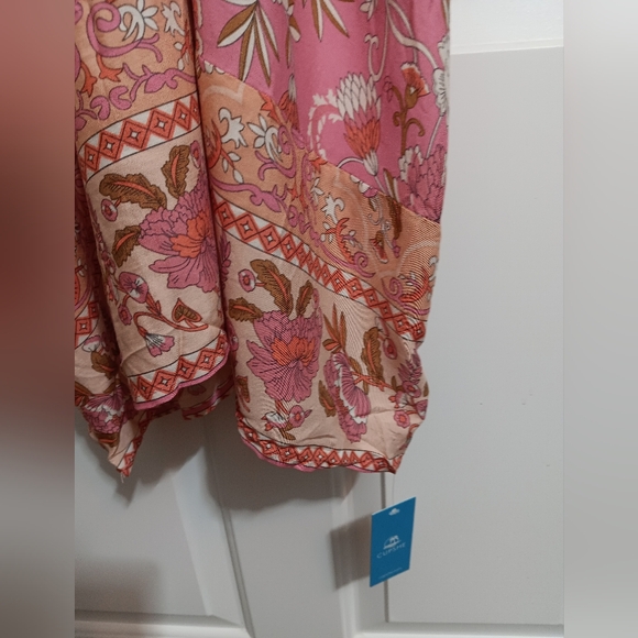 Cupshe Pink and Peach Mini Dress with Vibrant Floral Design - Picture 14 of 15